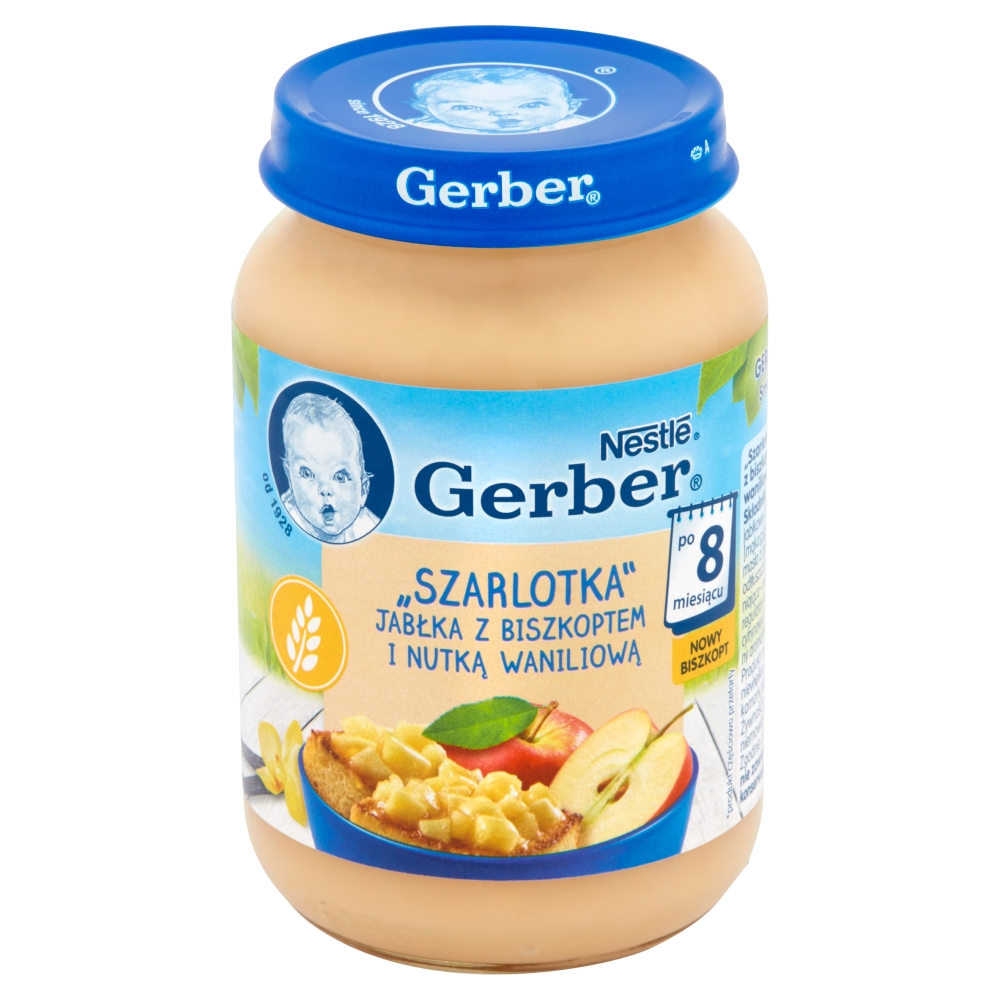 Gerber obuolių pyragas Obuoliai su biskvitu ir vanile po 8 mėnesio 190 g