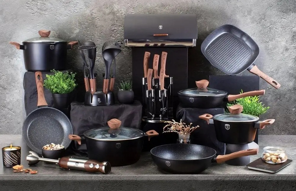 BH-1739 - Žemas vazonas 28 cm Berlinger Haus Ebony Rosewood kolekcija