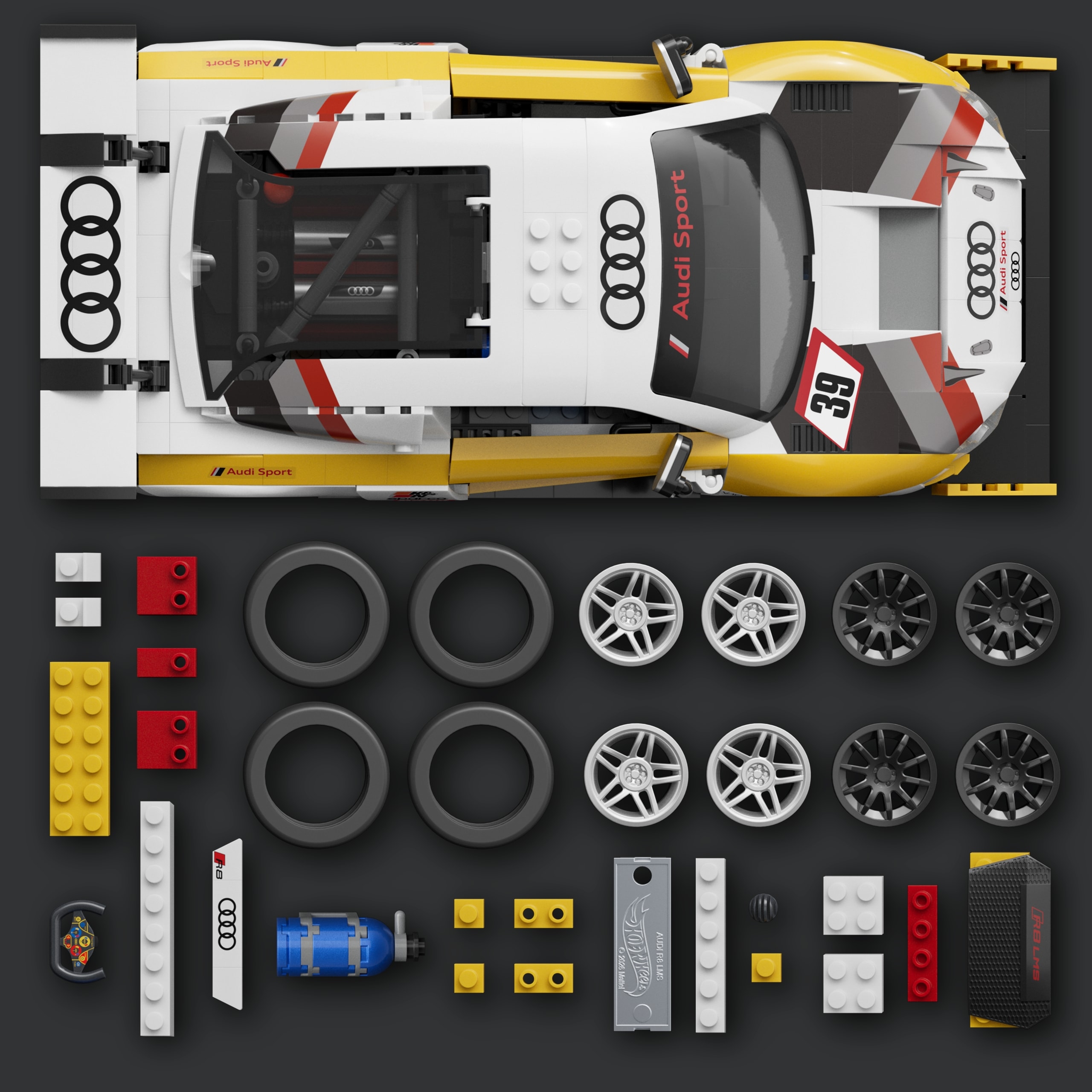 Mattel Brick Shop Audi R8 LMS 820 elementų