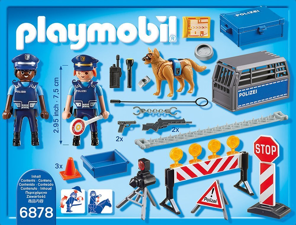 Playmobil City Action 6878 policijos blokada su šuniu