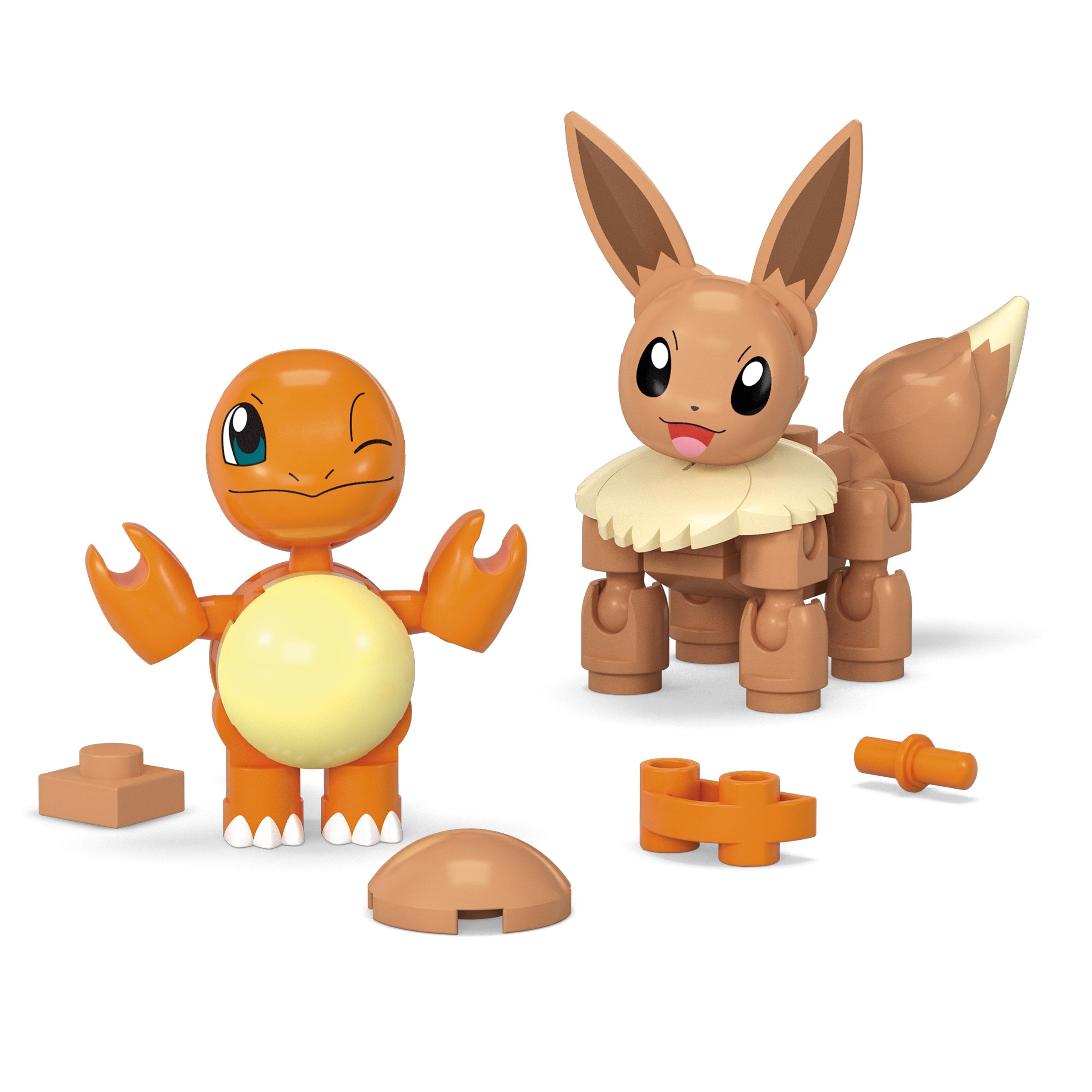 Pokémon 2-Pack Pokeballs MEGA Mattel Pokeball Charmander ir Eevee, 2 figūrėlės