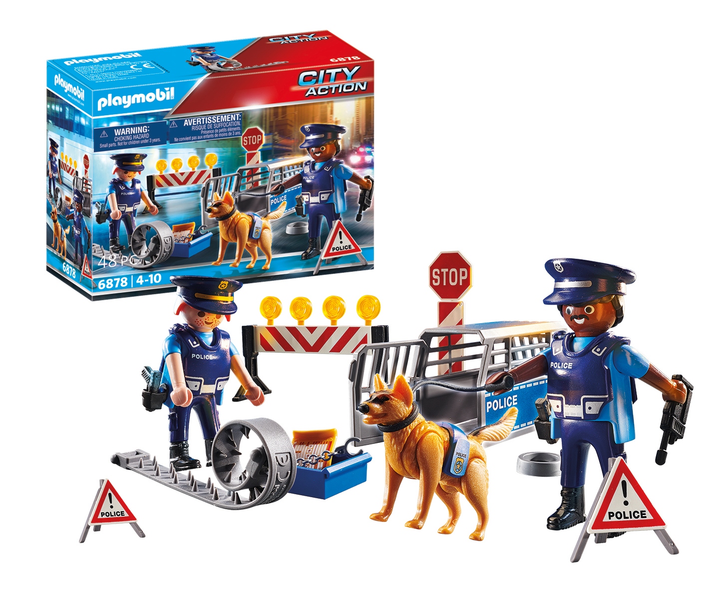 Playmobil City Action 6878 policijos blokada su šuniu