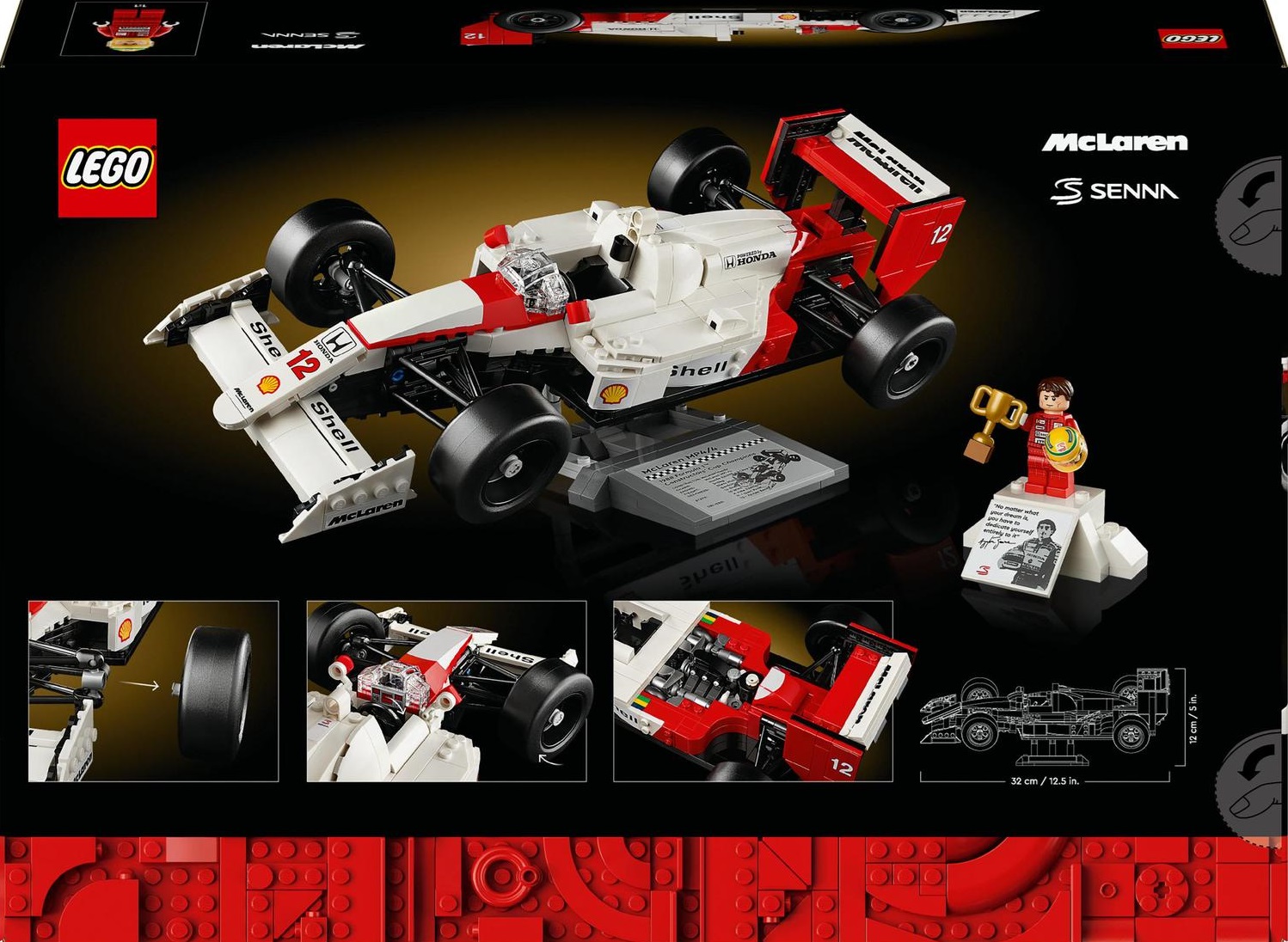 LEGO ICONS McLaren MP4/4 ir Ayrton Senna 10330
