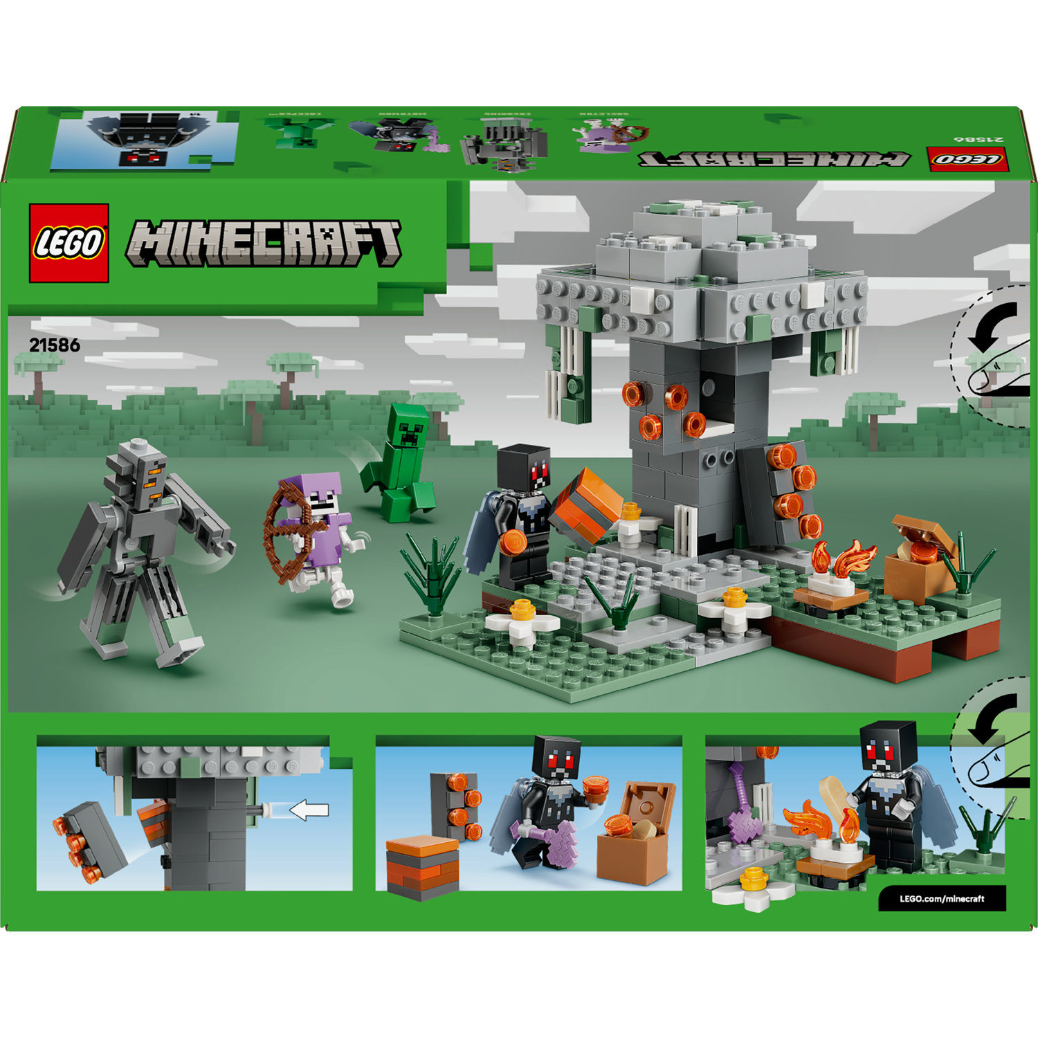 LEGO Minecraft kaladėlės Majkraft šviesios sodo figūrėlės dovana 7+ vaikams