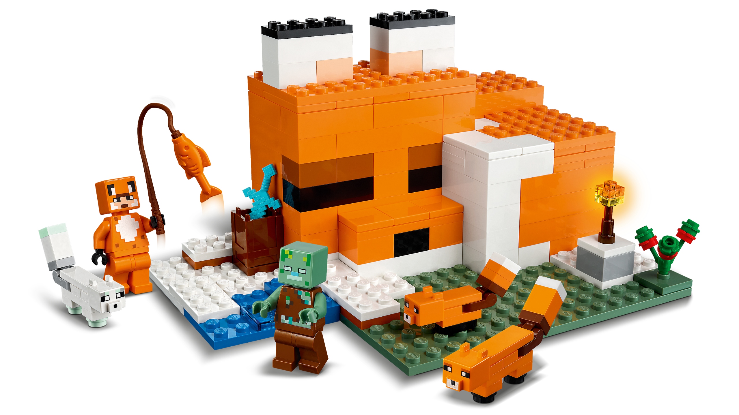 Lego Minecraft lapės buveinė 21178