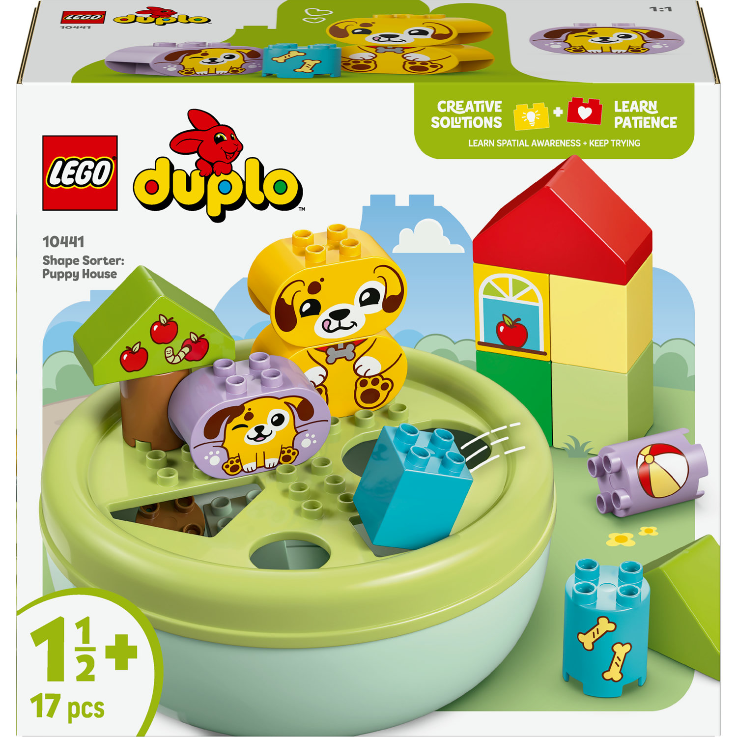 LEGO Duplo 10441 formų rūšiuotojas: šuniukų namai