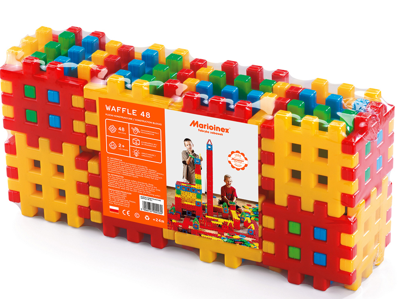MARIOINEX 900260 KONSTRUKCINIAI KONSTRUKCINIAI KALULAI 48 ELEMENTAI