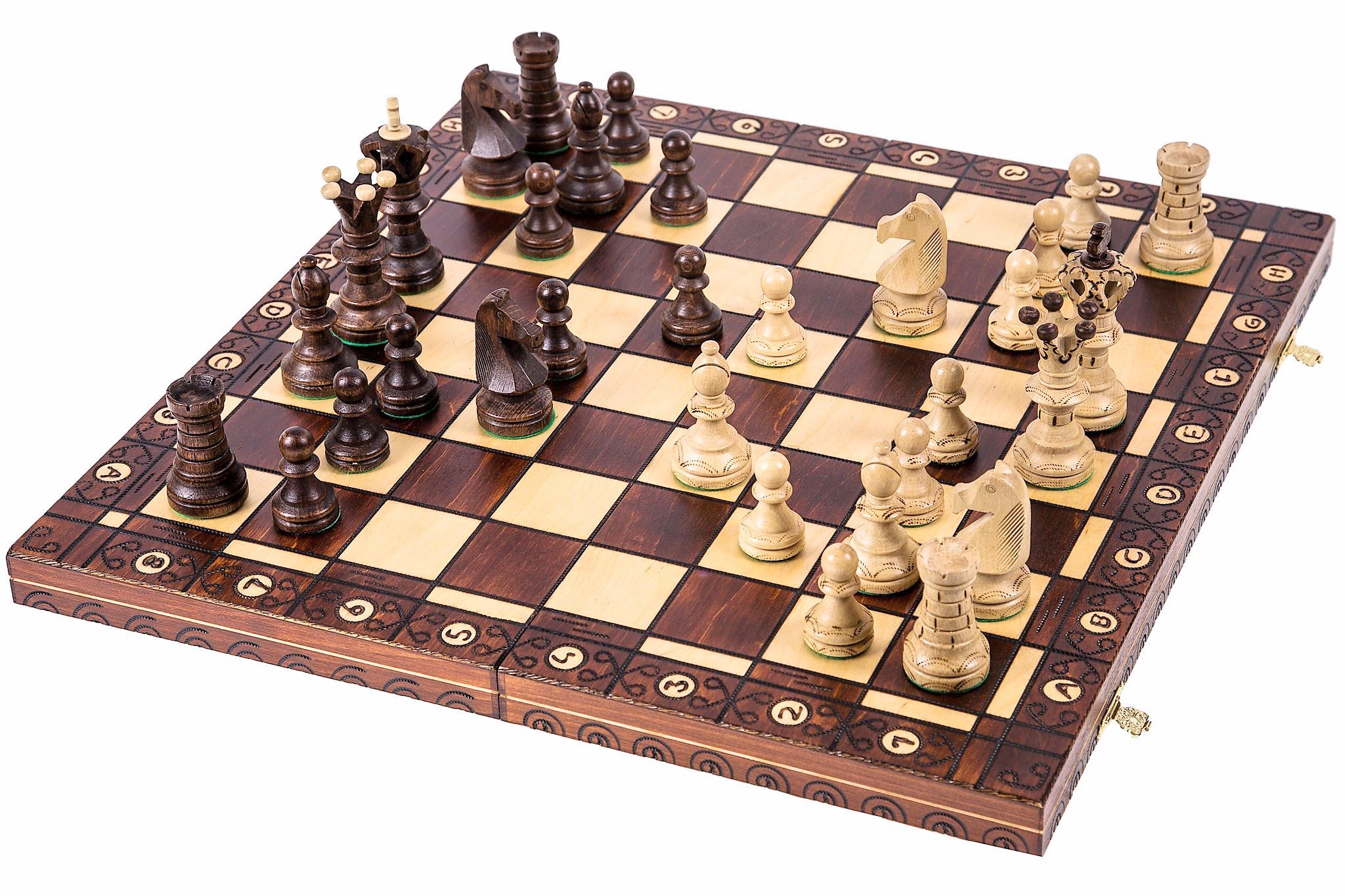 Square 54cm medienos šachmatai dovanai