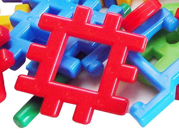 Vaflio konstruktorius 80 ir 48 elementai mišri rinkinys