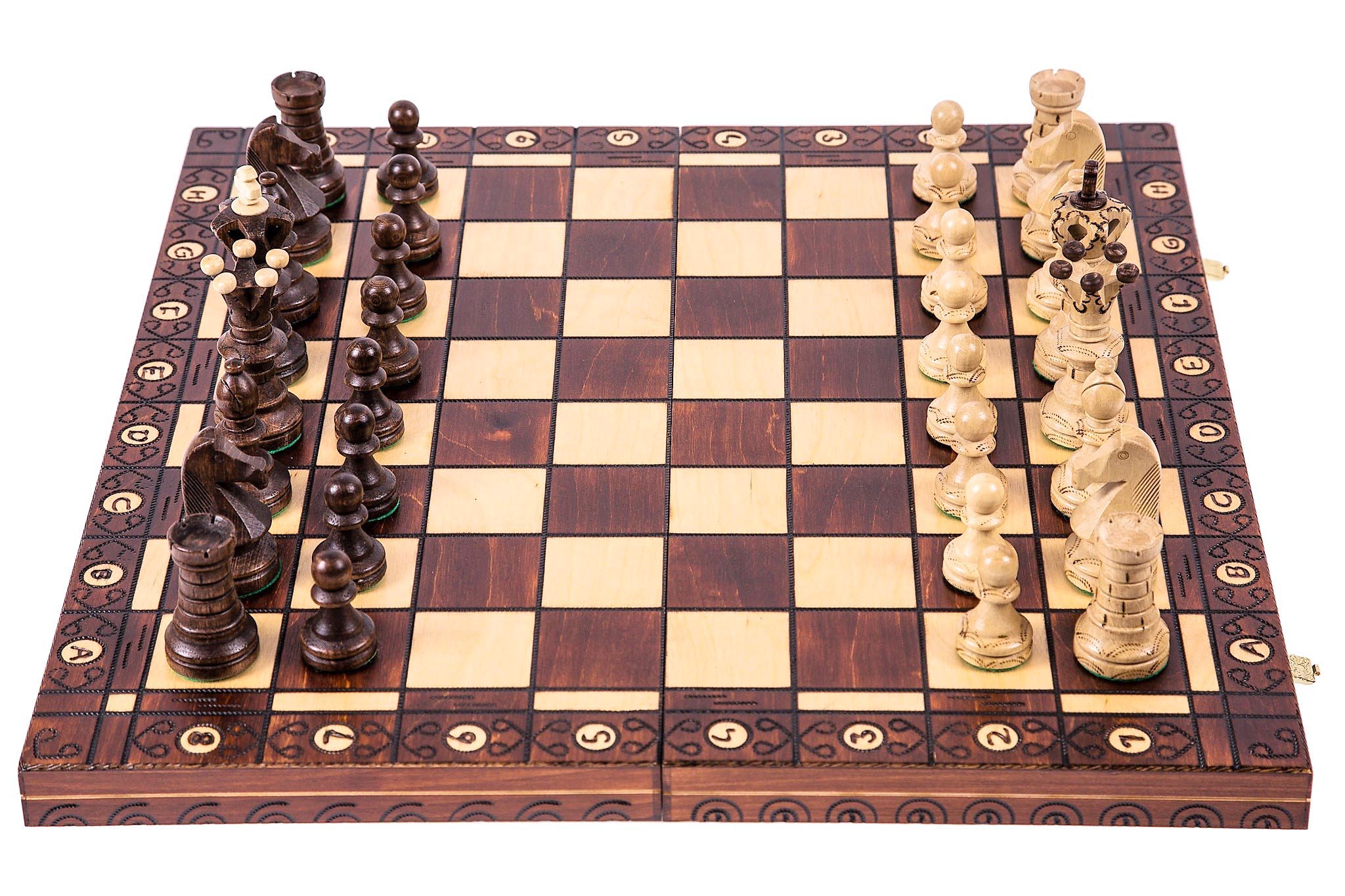 Square 54cm medienos šachmatai dovanai