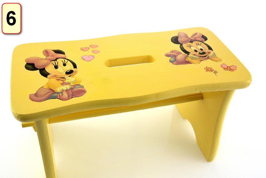 VIDUTINIS DEKUPAŽAS KĖDĖS RYCZKA STOOL Dekoruota pasakų kėdė 24 cm