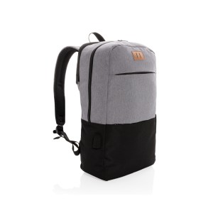Moderna mochila portátil de 15.6″ USB y RFID sin PVC Moderna mochila portátil de 15.6″ USB y RFID sin PVC