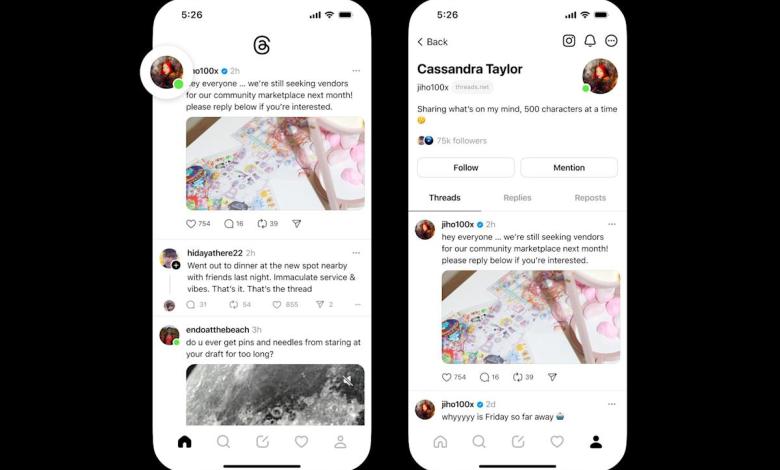 Threads can now appear when people are online and using the app Threads can now appear when people are online and using the app