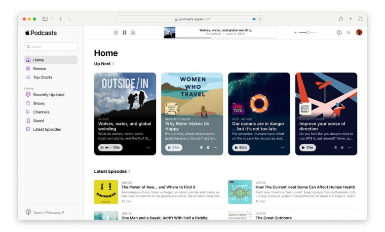 Apple Podcasts now has a convenient web interface for browsing and listening to shows Apple Podcasts now has a convenient web interface for browsing and listening to shows