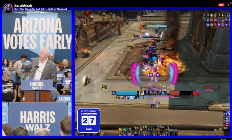 Kamala Harris’ Twitch account streams a Tim Waltz session alongside live WoW gameplay Kamala Harris’ Twitch account streams a Tim Waltz session alongside live WoW gameplay