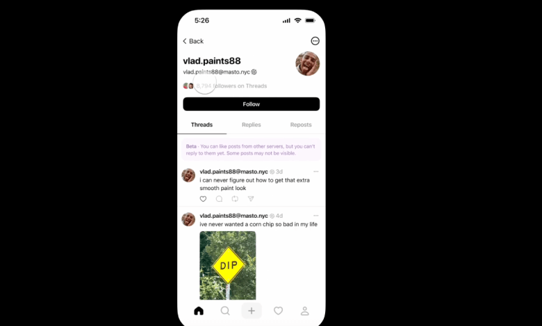 Threads now allows users to follow fediverse accounts directly from its app Threads now allows users to follow fediverse accounts directly from its app