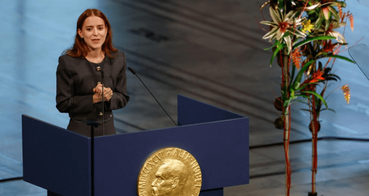 Hija de opositora venezolana Machado recibe Nobel de la Paz Hija de opositora venezolana Machado recibe Nobel de la Paz