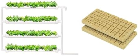 VIVOSUN Wall-Mounted Hydroponic Grow Kit and 1 Inch Rockwool Cubes, Grow Cubes for Hydroponics, Cuttings, Cloning, Plant Propagation VIVOSUN Wall-Mounted Hydroponic Grow Kit and 1 Inch Rockwool Cubes, Grow Cubes for Hydroponics, Cuttings, Cloning, Plant Propagation