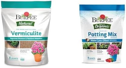 Burpee Organic 8 Quart Vermiculite Seed Starting Soil and 9 Quart Premium Potting Mix for Container Gardens Burpee Organic 8 Quart Vermiculite Seed Starting Soil and 9 Quart Premium Potting Mix for Container Gardens