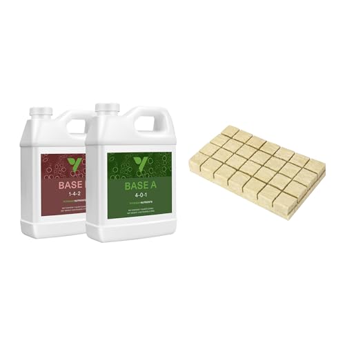 VIVOSUN Nutrients Base A(4-0-1) & B(1-4-2) Bundle and 1.6″ Rockwool Cubes, 28 Plugs Stonewool Starter Grow Cubes for Cuttings, Cloning, Plant Propagation VIVOSUN Nutrients Base A(4-0-1) & B(1-4-2) Bundle and 1.6″ Rockwool Cubes, 28 Plugs Stonewool Starter Grow Cubes for Cuttings, Cloning, Plant Propagation
