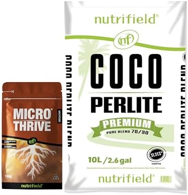 10 Liter Coco Coir Perlite MIx 70/30 & Micro Thrive Mycorrhizae Beneficial Fungi Micronutrients Organic Root Enhancer 10 Liter Coco Coir Perlite MIx 70/30 & Micro Thrive Mycorrhizae Beneficial Fungi Micronutrients Organic Root Enhancer
