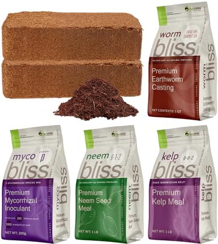 Coco Coir + Worm Castings + Mycorrhizal Inoculant + Neem Meal Fertilizer + Kelp Meal Fertilizer – All Natural Plant Fertilizer & Potting Soil Mix – Organic Coco Coir for Plants, Herbs, & Gardening Coco Coir + Worm Castings + Mycorrhizal Inoculant + Neem Meal Fertilizer + Kelp Meal Fertilizer – All Natural Plant Fertilizer & Potting Soil Mix – Organic Coco Coir for Plants, Herbs, & Gardening