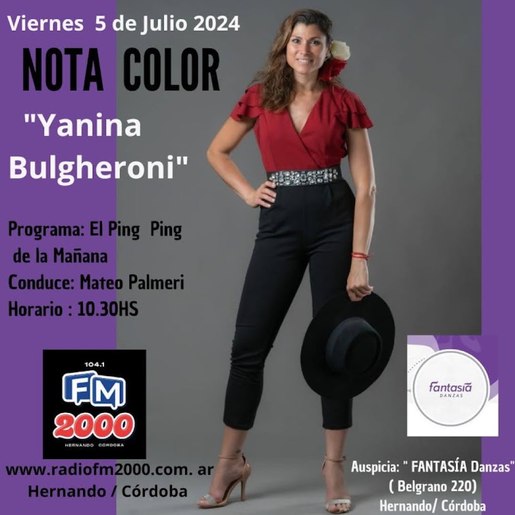 NOTA COLOR: YANINA BULGHERONI NOTA COLOR: YANINA BULGHERONI