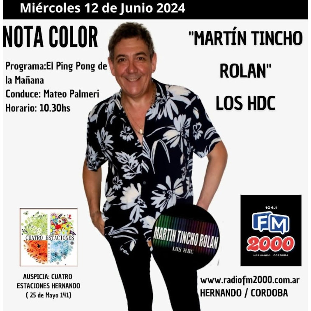 NOTA COLOR: MARTÍN TINCHO ROLAN NOTA COLOR: MARTÍN TINCHO ROLAN