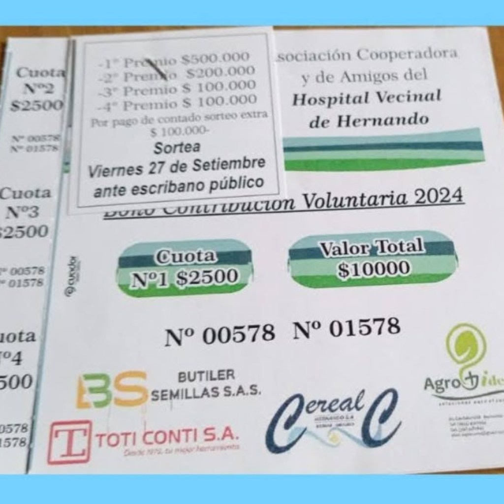 HOY SORTEA EL BONO CONTRIBUCIÓN DEL HOSPITAL HOY SORTEA EL BONO CONTRIBUCIÓN DEL HOSPITAL