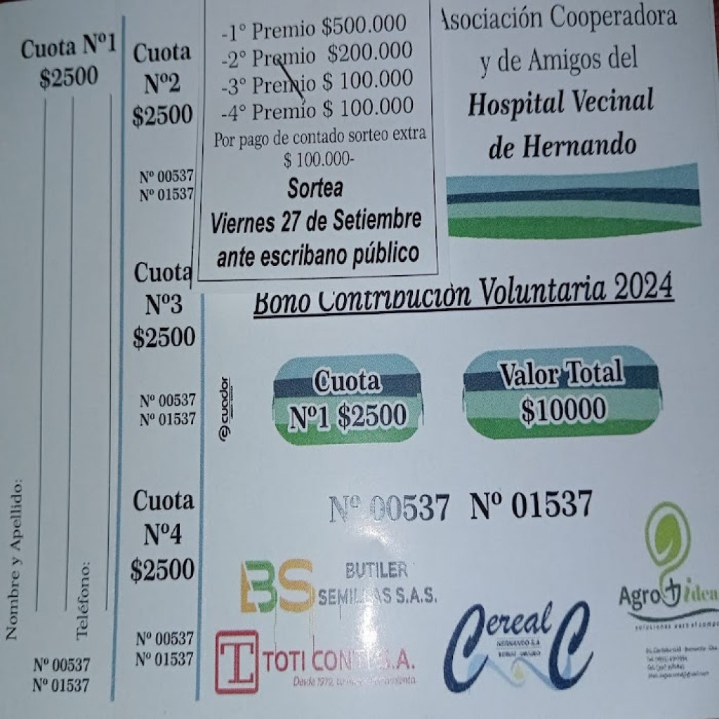 BONO CONTRIBUCIÓN VOLUNTARIA AMIGOS DEL HOSPITAL BONO CONTRIBUCIÓN VOLUNTARIA AMIGOS DEL HOSPITAL