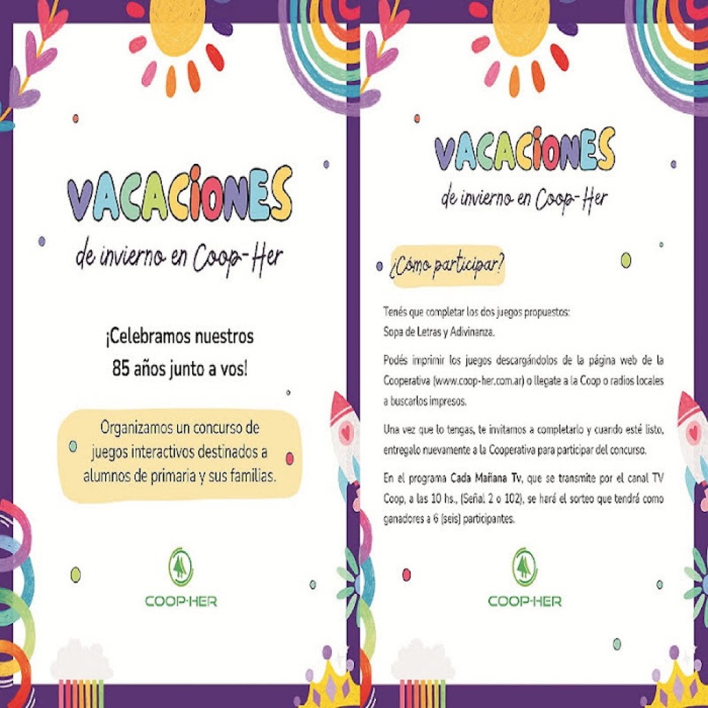 VACACIONES DE INVIERNO EN COOP-HER VACACIONES DE INVIERNO EN COOP-HER