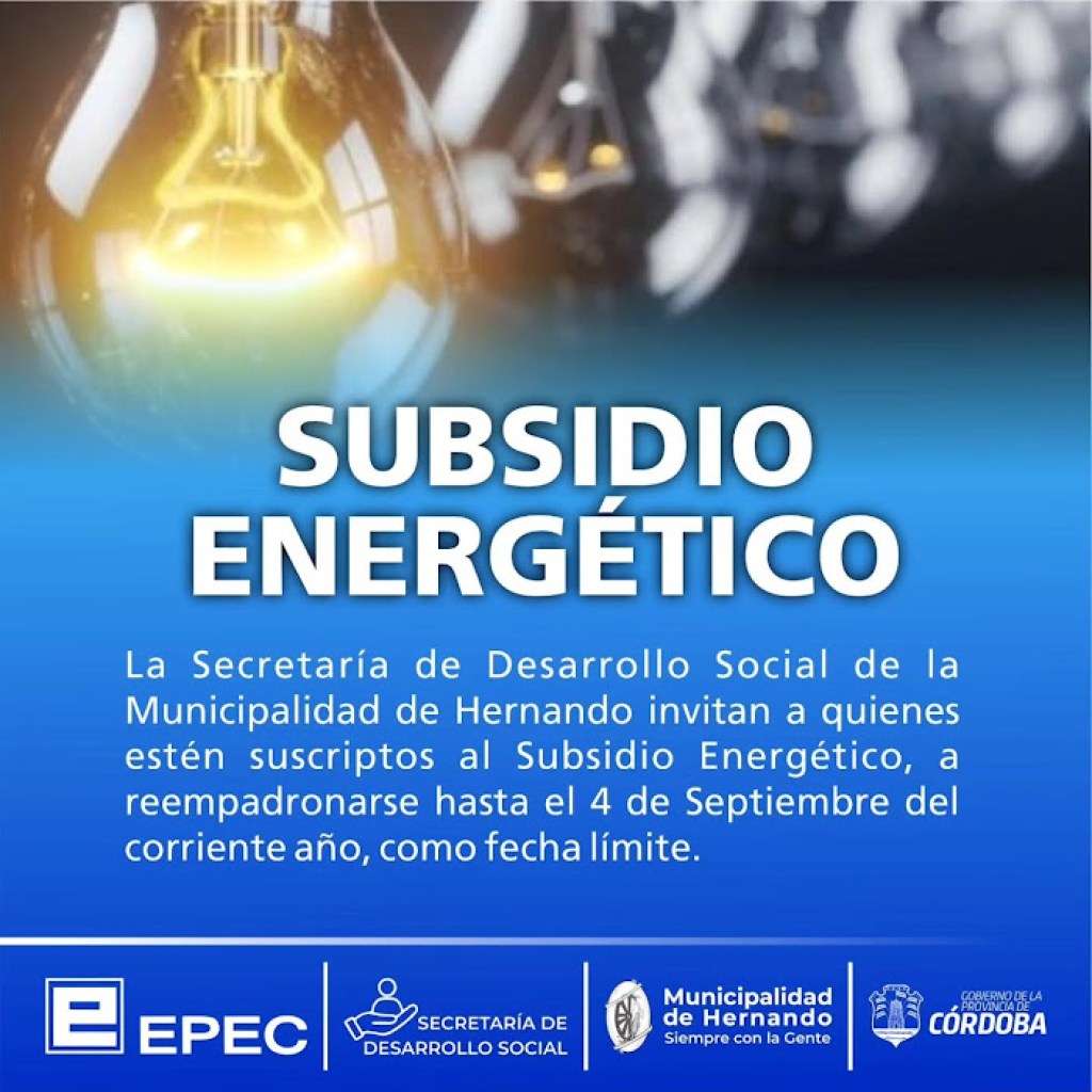 EPEC SUBSIDIO ENERGÉTICO EPEC SUBSIDIO ENERGÉTICO