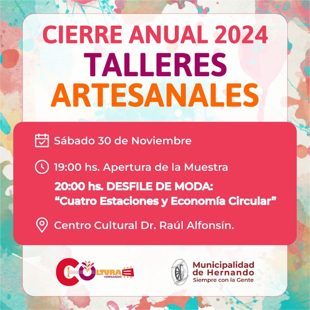 CIERRE ANUAL 2024 TALLERES ARTESANALES CIERRE ANUAL 2024 TALLERES ARTESANALES