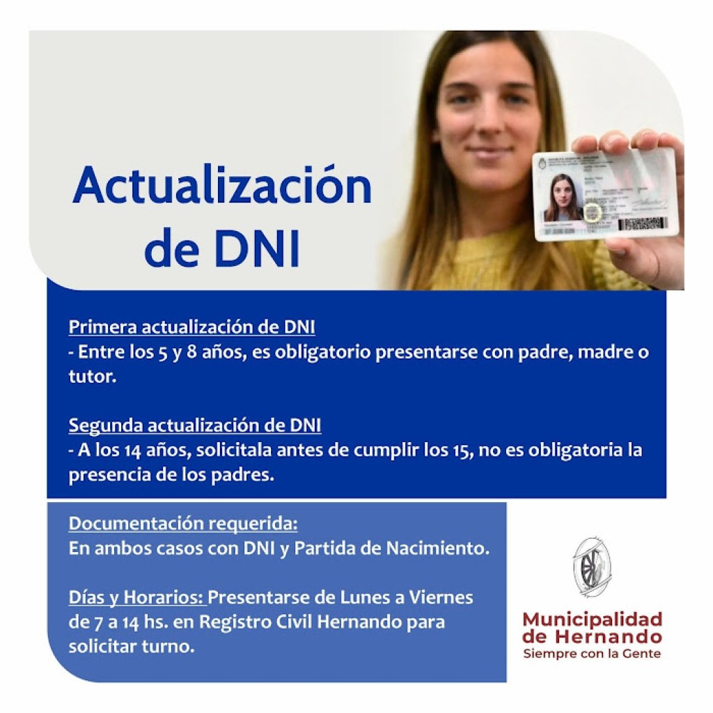 ACTUALIZACIÓN DE DNI ACTUALIZACIÓN DE DNI