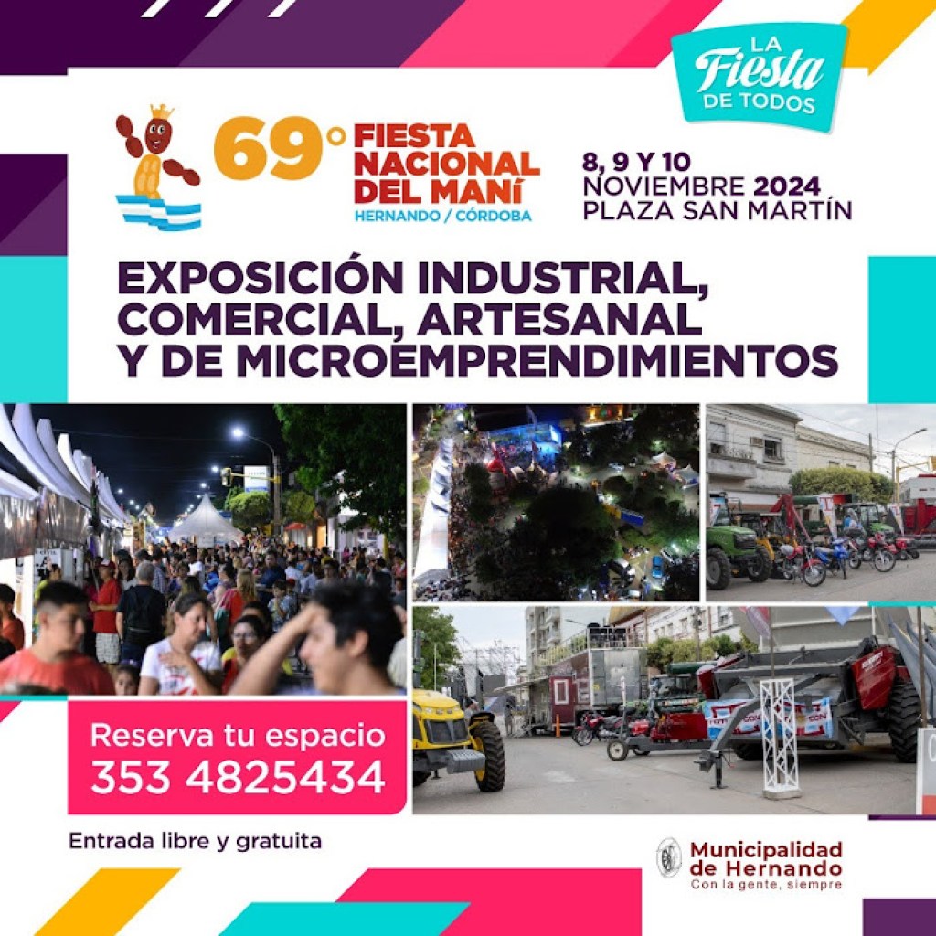 LOS ESPACIOS DE LA EXPO DE LA FIESTA NACIONAL DEL MANÍ YA SE COMERCIALIZAN LOS ESPACIOS DE LA EXPO DE LA FIESTA NACIONAL DEL MANÍ YA SE COMERCIALIZAN