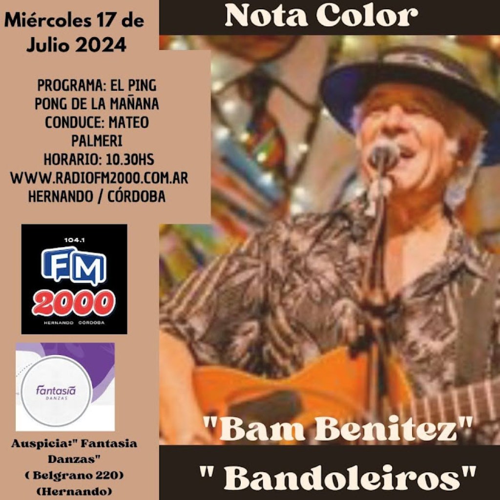 NOTA COLOR: BAM BENITEZ DE BANDOLEIROS NOTA COLOR: BAM BENITEZ DE BANDOLEIROS