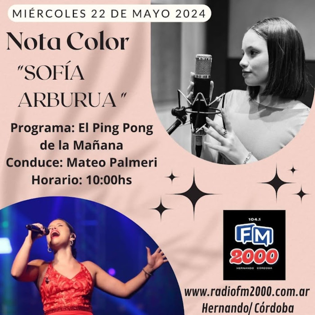 NOTA COLOR: SOFIA ARBURUA NOTA COLOR: SOFIA ARBURUA