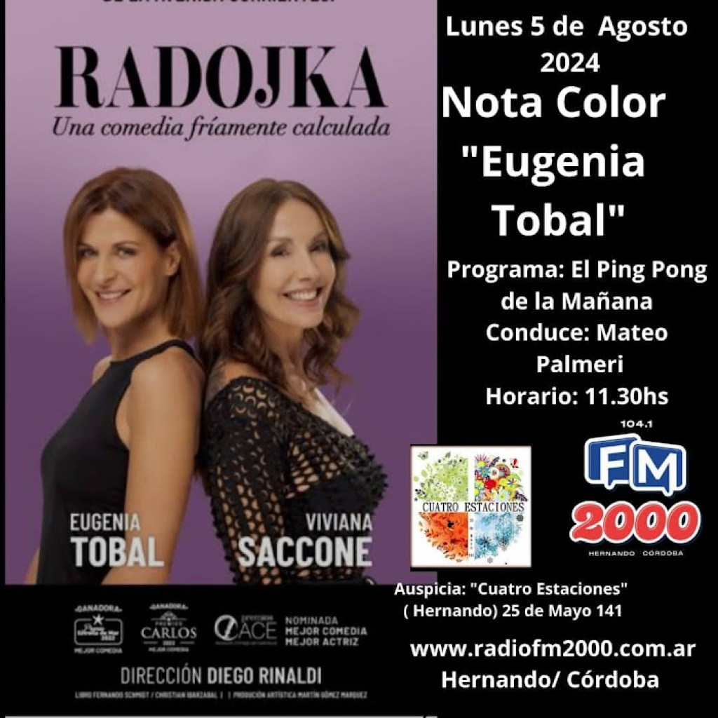 NOTA COLOR: EUGENIA TOBAL NOTA COLOR: EUGENIA TOBAL