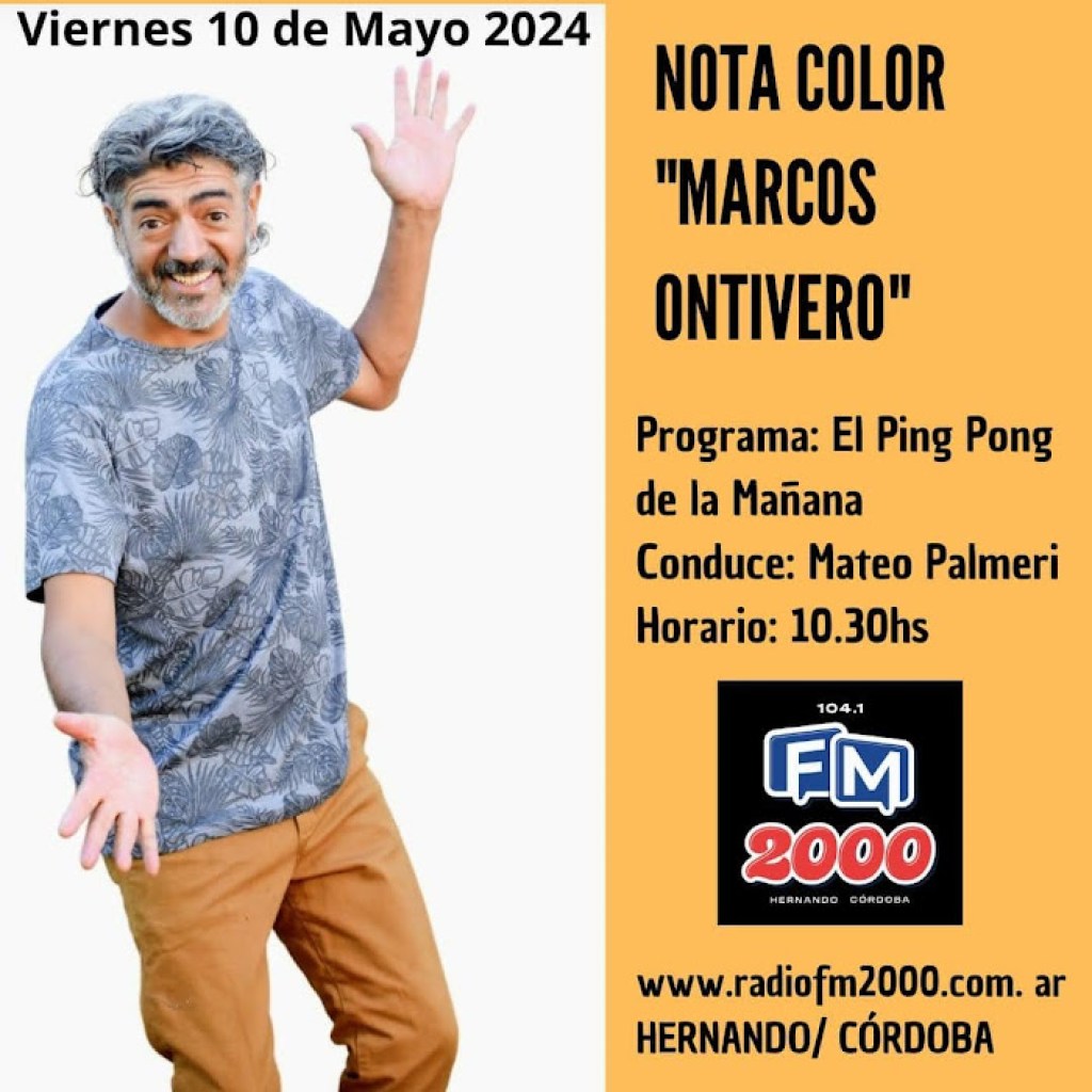 NOTA COLOR: MARCOS ONTIVERO NOTA COLOR: MARCOS ONTIVERO