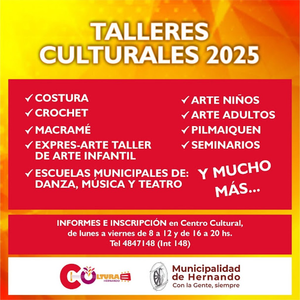 TALLERES CULTURALES 2025 TALLERES CULTURALES 2025