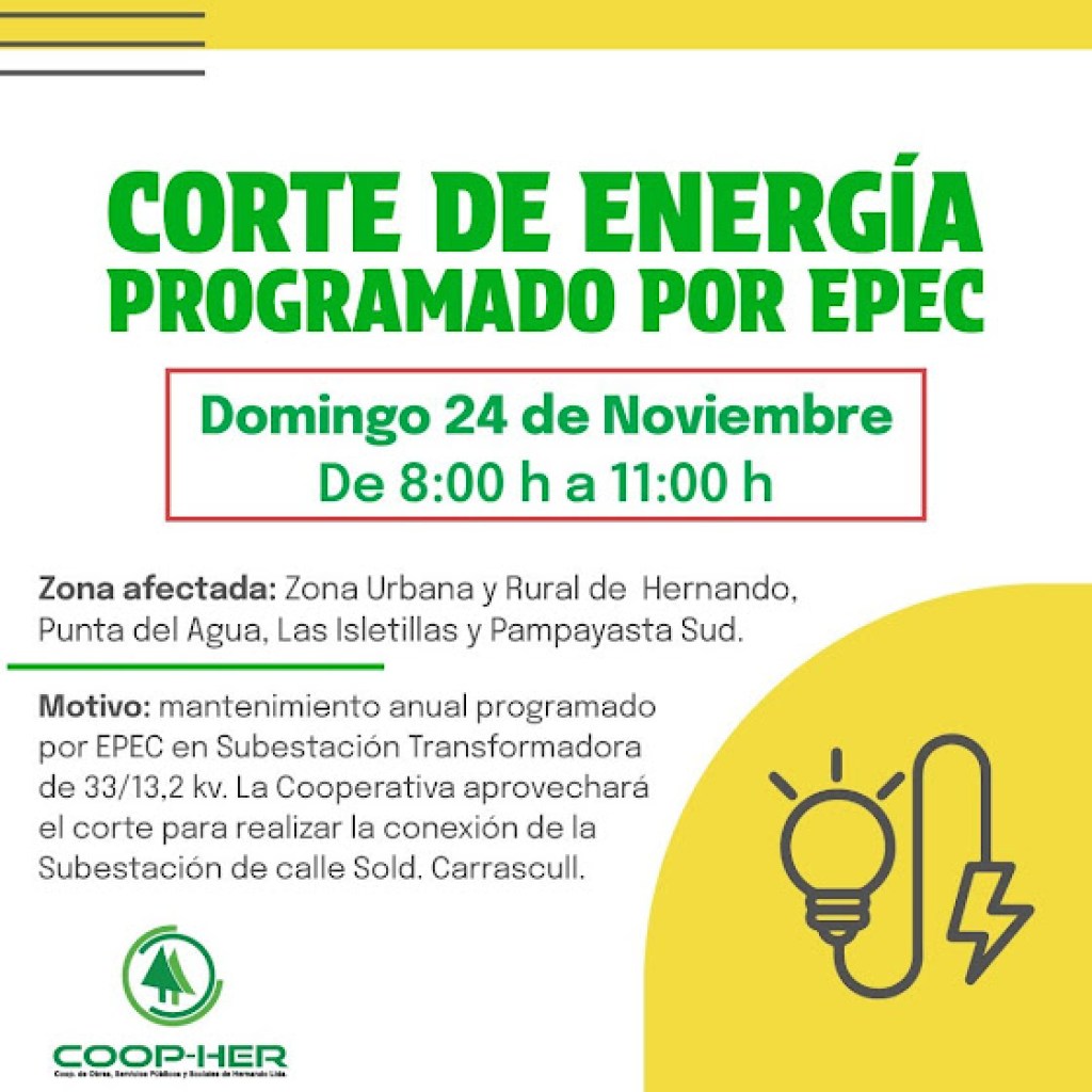 CORTE DE ENERGÍA PROGRAMADO POR EPEC CORTE DE ENERGÍA PROGRAMADO POR EPEC
