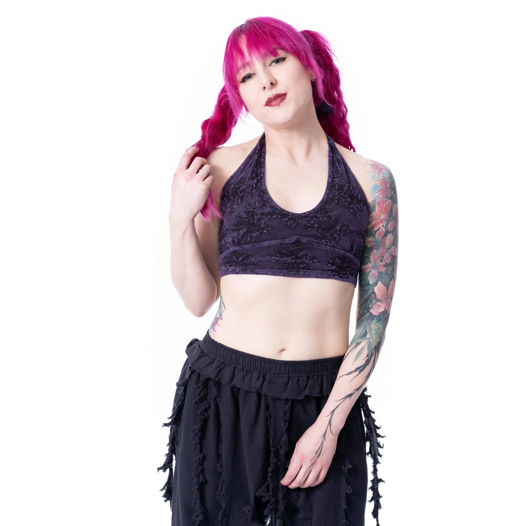LOTUS BRALETTE – PURPLE STONEWASH