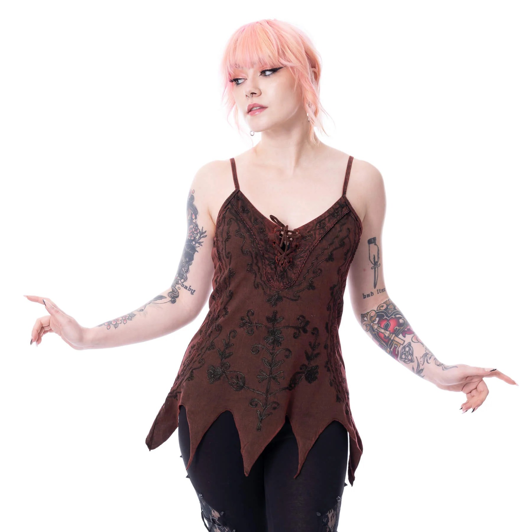 WANDERLILY VEST – RED STONEWASH