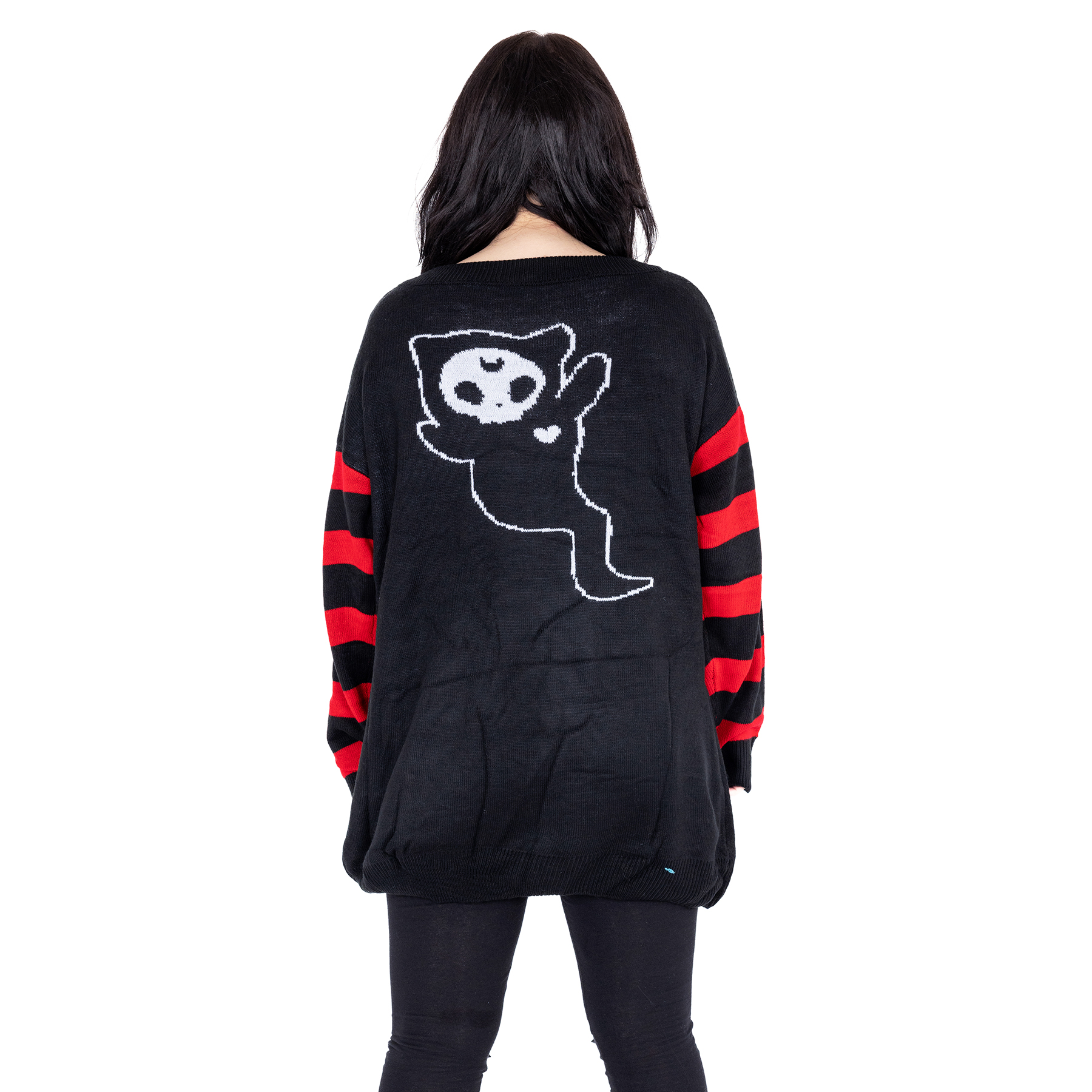 HALF DEAD CAT JUMPER – BLACK/RED
