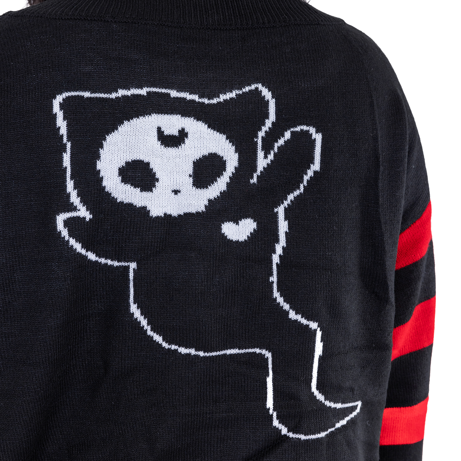 HALF DEAD CAT JUMPER – BLACK/RED