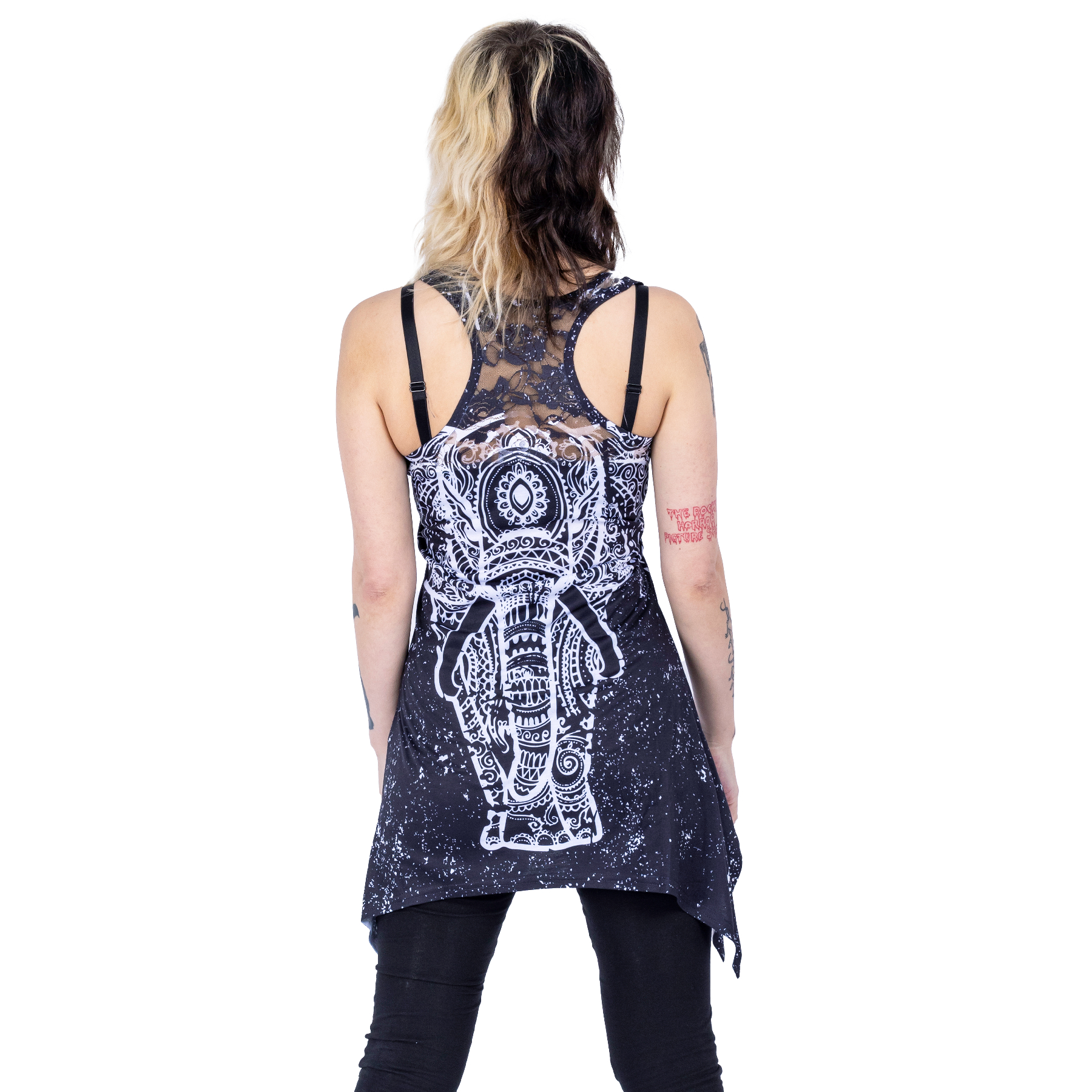 SPIRITUAL ELEPHANT LACE PANEL VEST