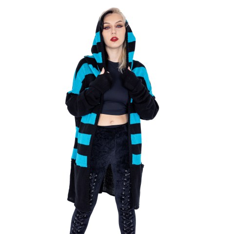 WILLA CARDIGAN – BLACK/BLUE WILLA CARDIGAN – BLACK/BLUE