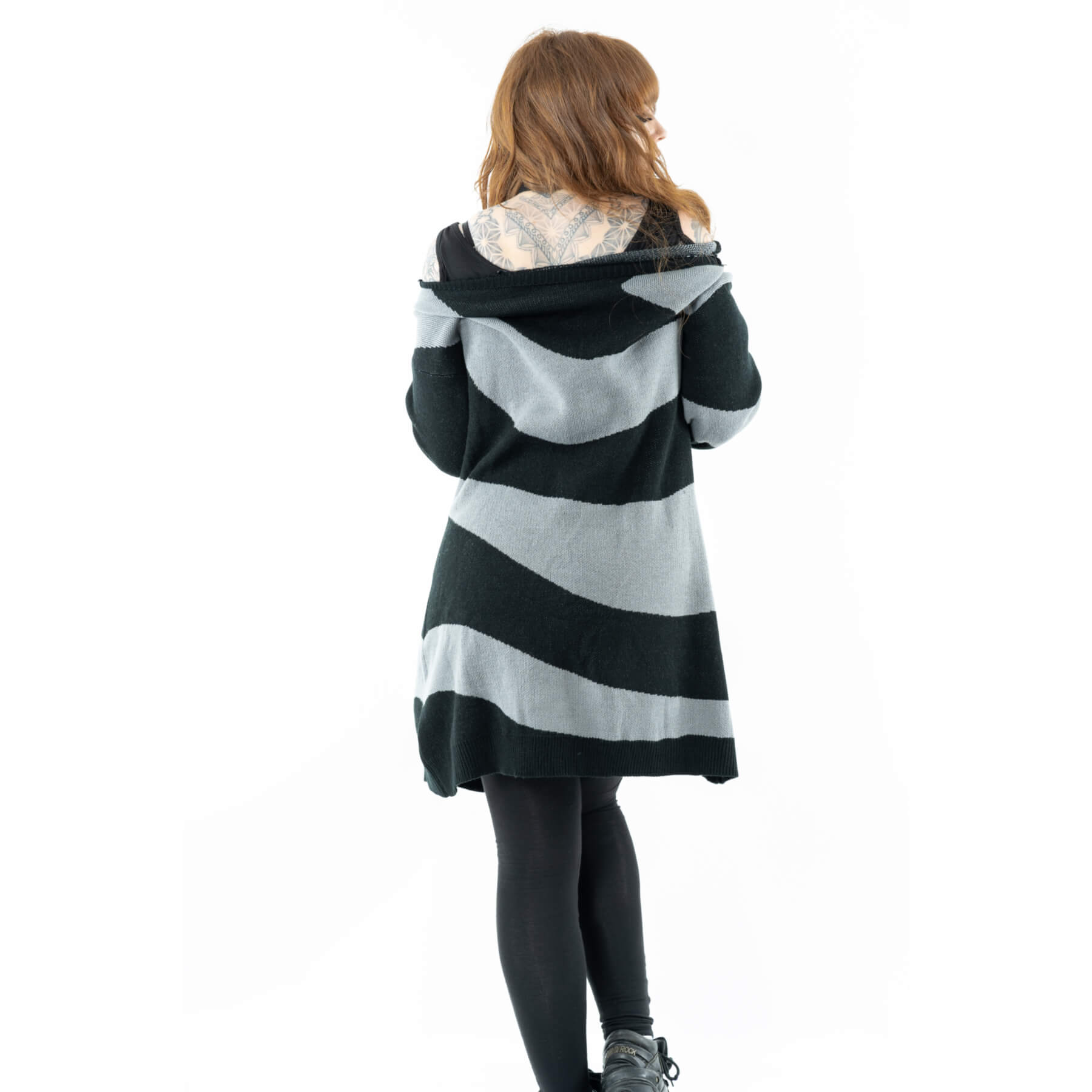TIDAL CARDIGAN – BLACK/GREY