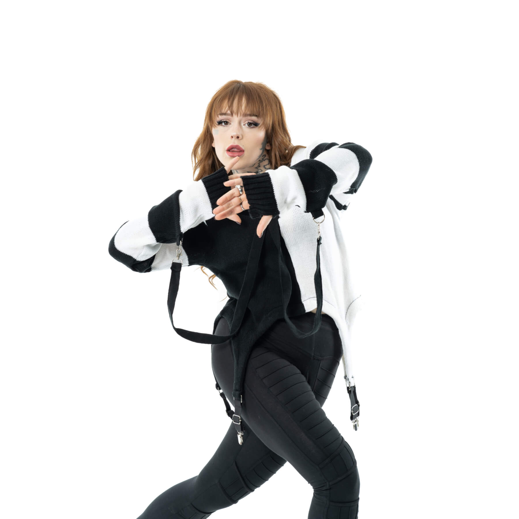 GENOA TOP – BLACK/WHITE
