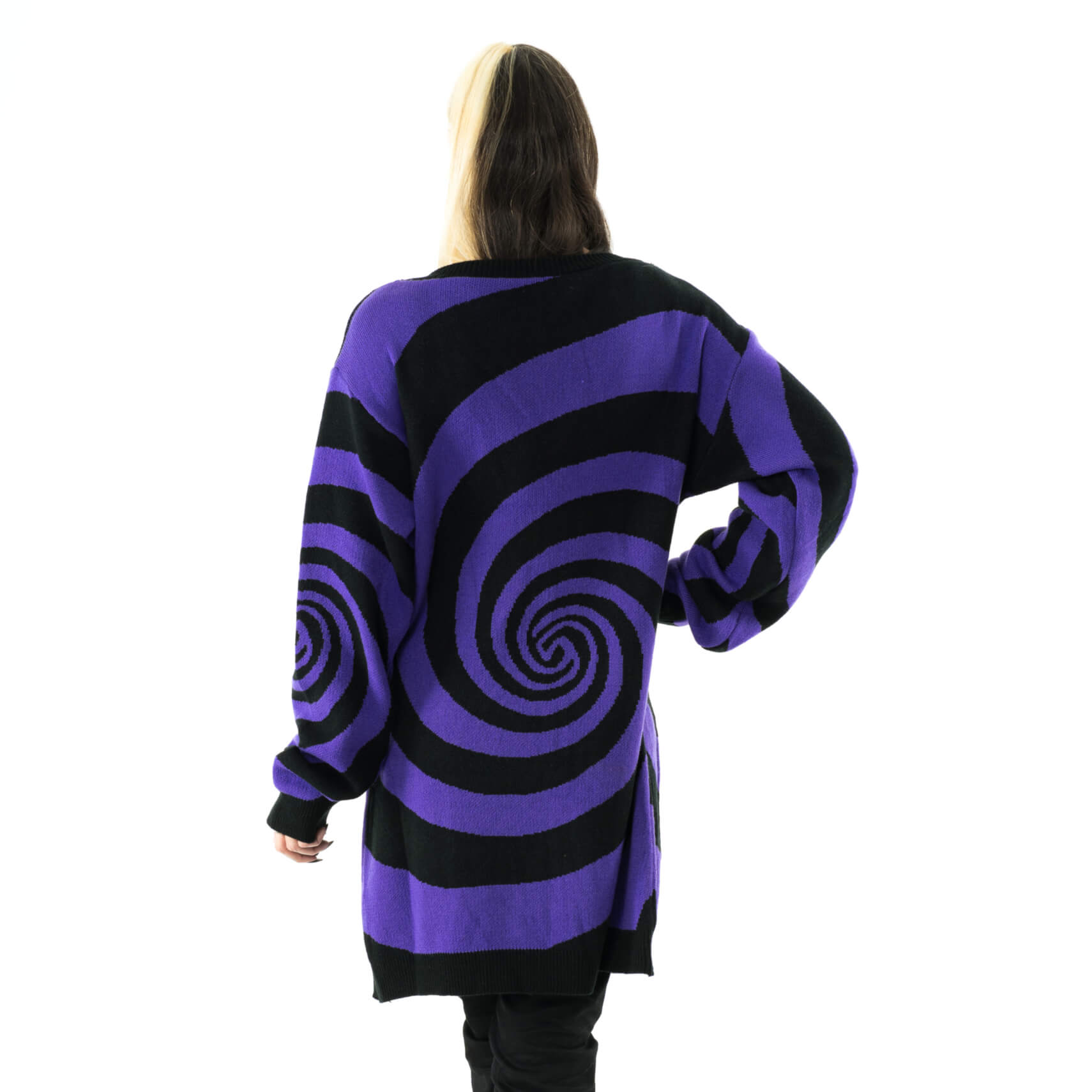 HYPNO CARDIGAN – BLACK/PURPLE